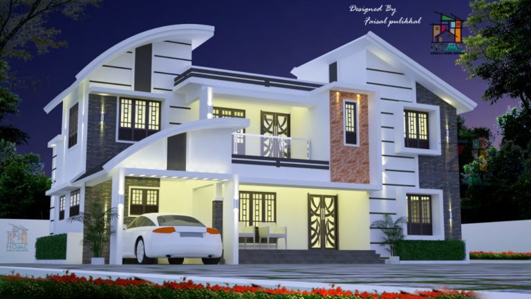 2000 Square Feet 4 Bedroom Mix Roof Modern Amazing Home