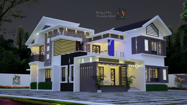 2417 Square Feet 4 Bedroom Modern Awesome Kerala Home Design