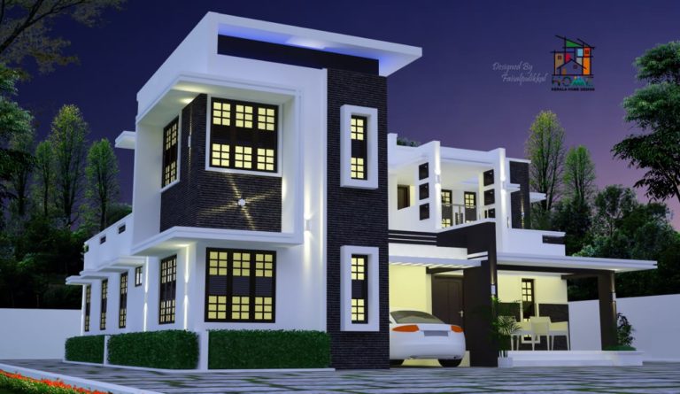 2600 Square Feet 4 Bedroom Contemporary Style Amazing Double Floor Home
