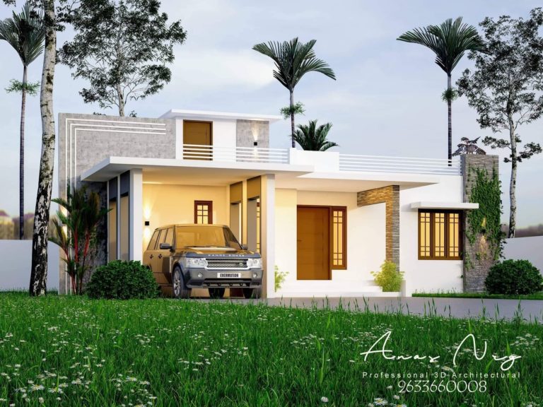 1270 Square Feet 2 Bedroom Single Floor Modern Beautiful Home