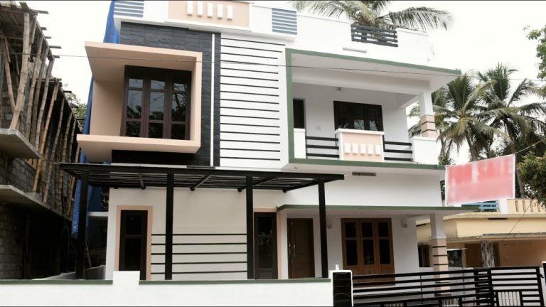 1400 Square Feet 3 Bedroom Modern Flat Roof Double Floor House