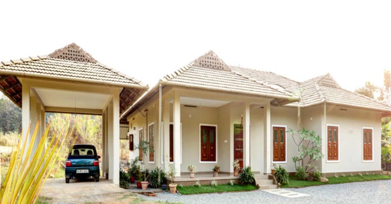 1800 Square Feet Kerala Traditional Style Single Floor Low budget House at Thrissur