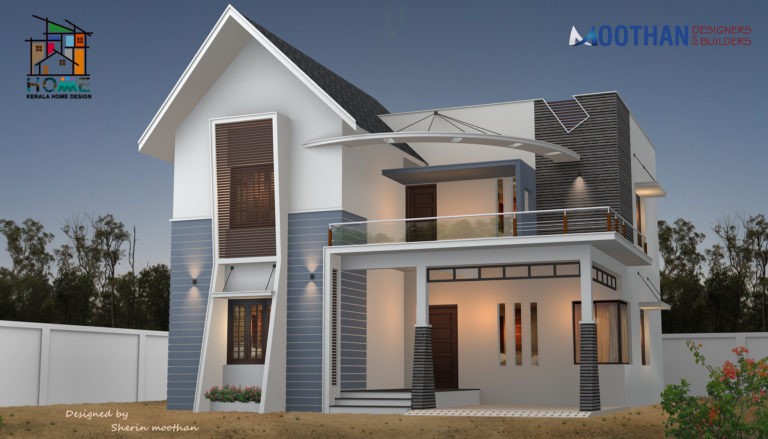 1450 Square Feet 3 Bhk Mix Roof Modern Wonderful House