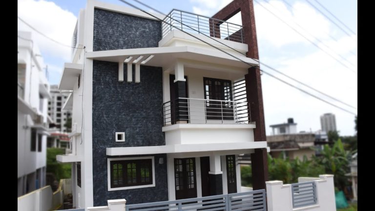 1400 Square Feet 3 Bedroom Contemporary Style Double Floor House at 2.8 Cent Plot