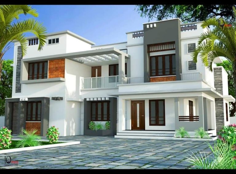 2250 Square Feet 4 Bedroom Contemporary Style Two Floor Modern House and Plan