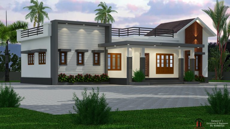 1580 Square Feet 3 Bedroom Modern Single Floor Beautiful House