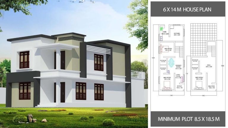 1366 Square Feet 3 Bedroom Contemporary Style Two Floor Modern Amazing House and Plan