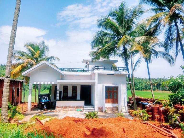 1080 sq ft 2 bedroom single floor low budget simple style house and plan