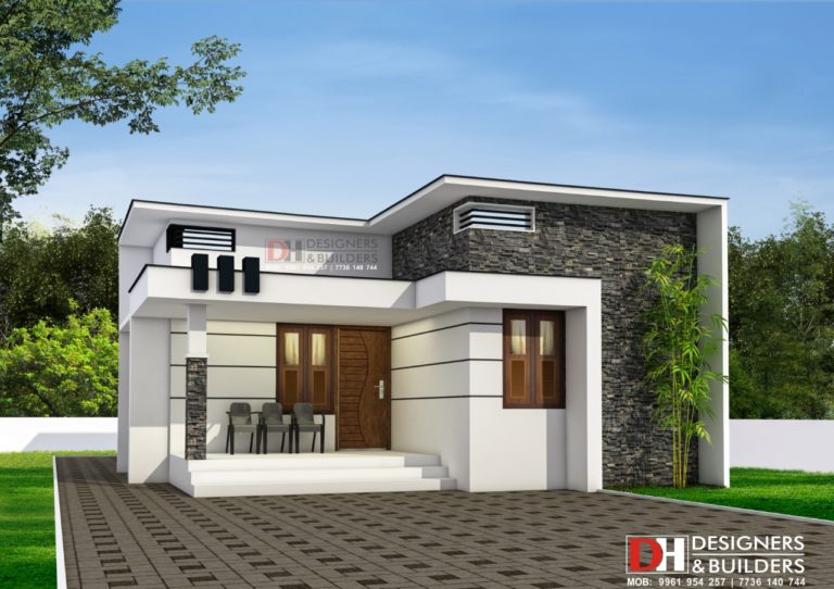 850 sq ft 2 bedroom single floor modern contemporary style house design