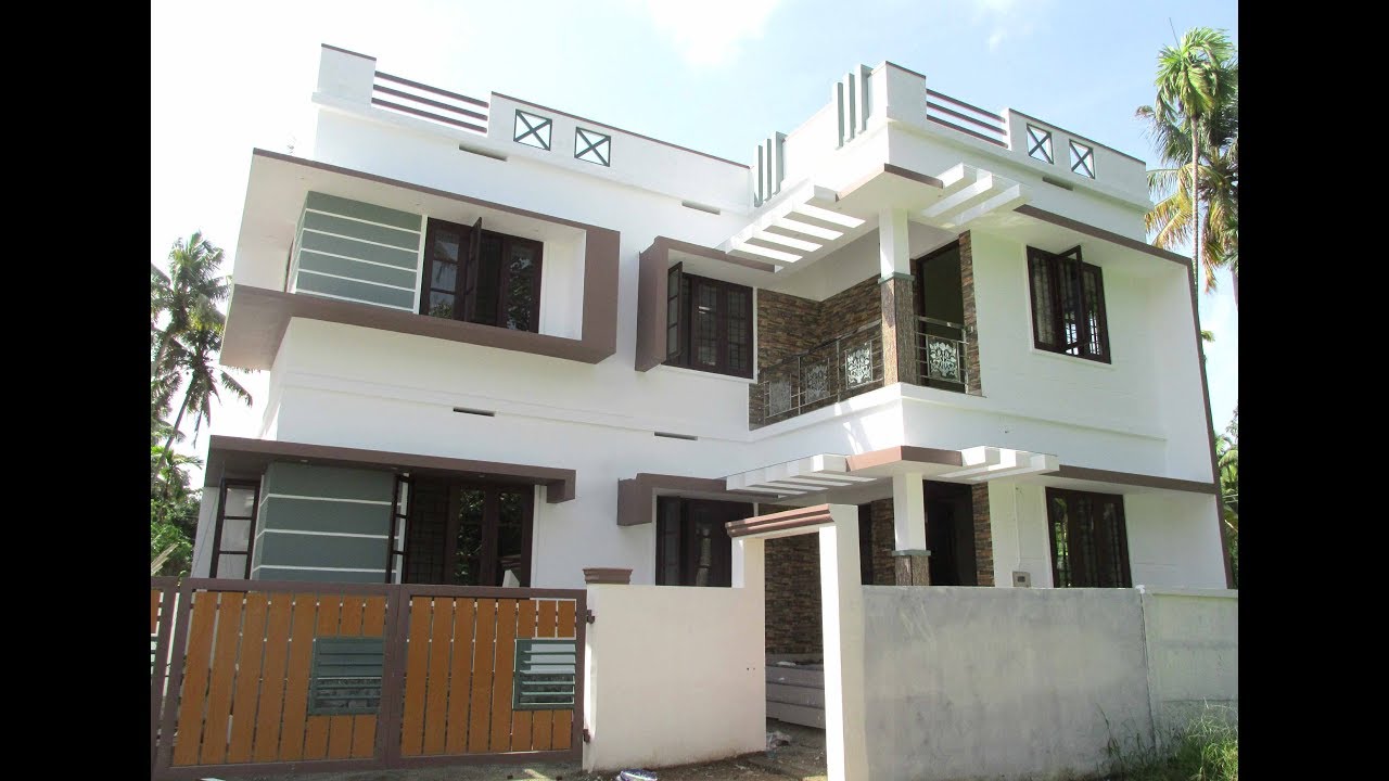 1350 sq ft 3 bhk contemporary style two floor house at 3 cent plot