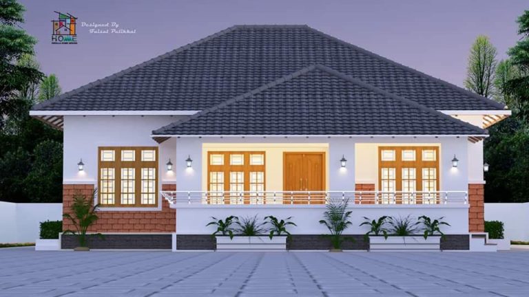 1072 sq ft 3 bedroom traditional style single floor beautiful house and plan