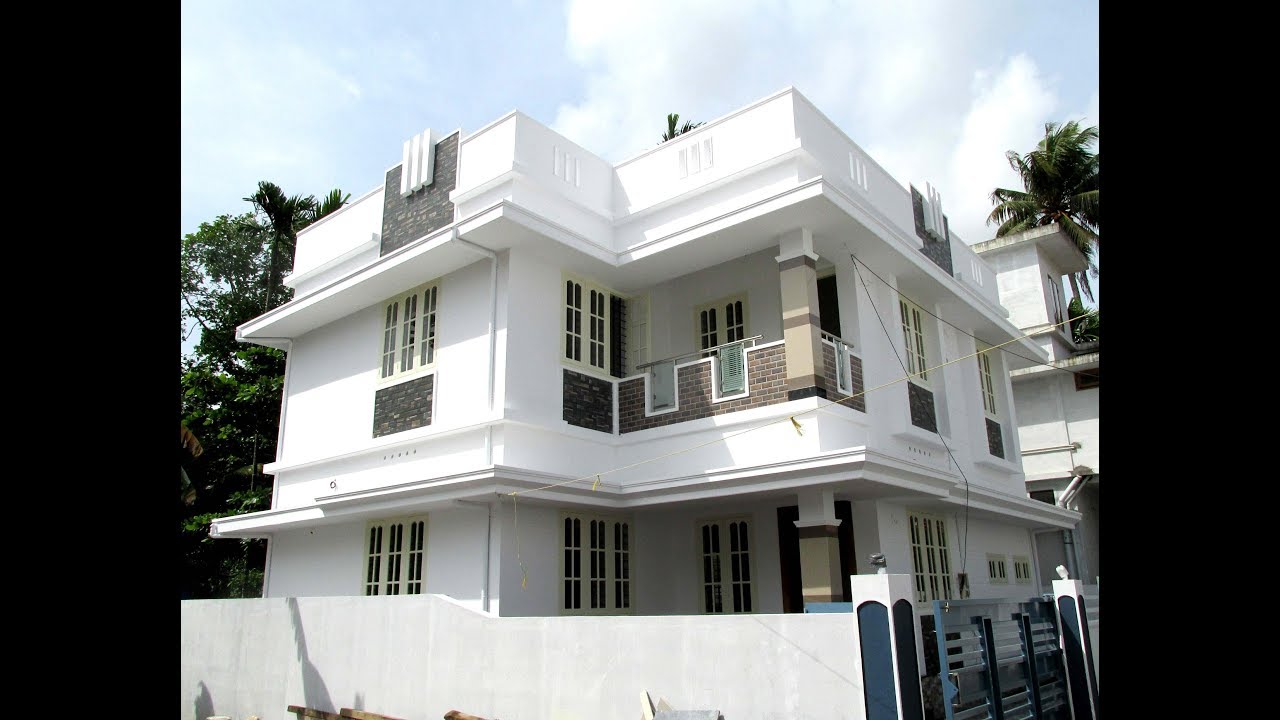 1400 Square Feet 3 BHK Contemporary Style Flat Roof Two Floor House at 3.5 Cent Plot
