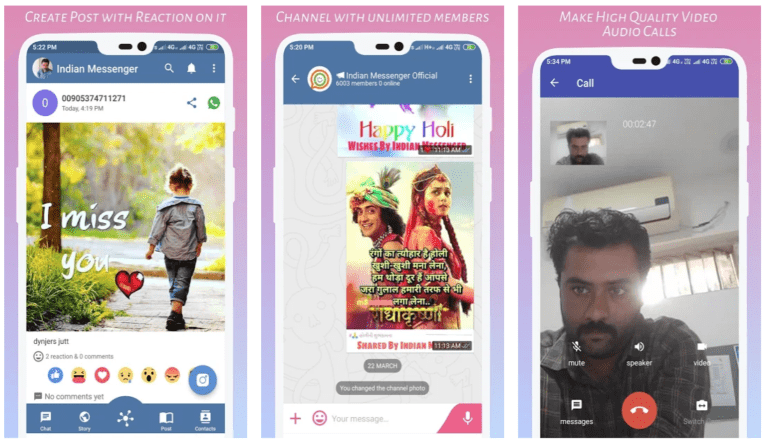 India’s First Social Network With Chat Messaging Application