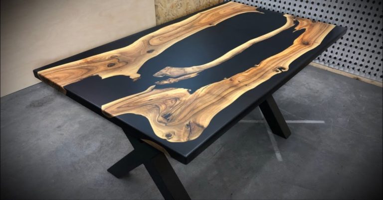 How to Make a River Table with Wood and Epoxy Resin