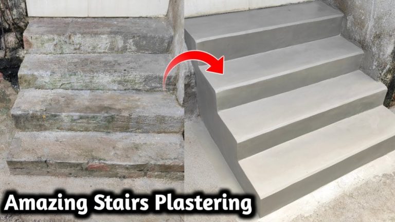 Plaster a concrete staircase