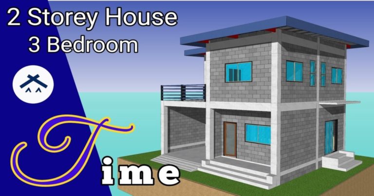 Simple House Design – 3 Bedroom House (64 Square Meters)