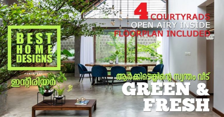 How to Build a GREEN & FRESH Home with 4 Courtyards ? | Floor Plan