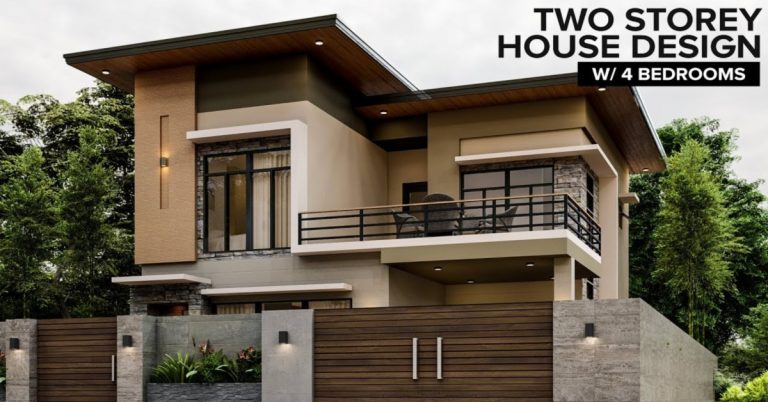 Two Storey House Concept with 4 Bedrooms