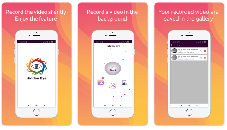 Background video recording application