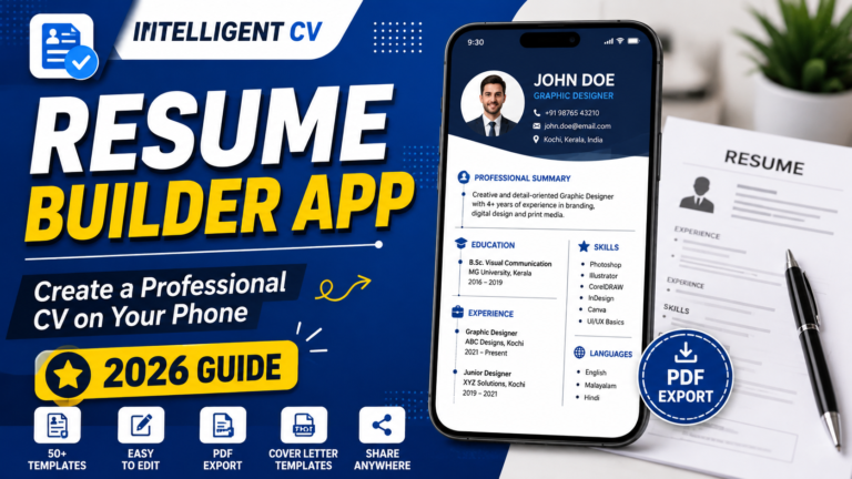 Intelligent CV Resume Builder App: Create a Professional Resume on Your Phon